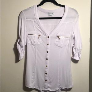 Bebe button down top